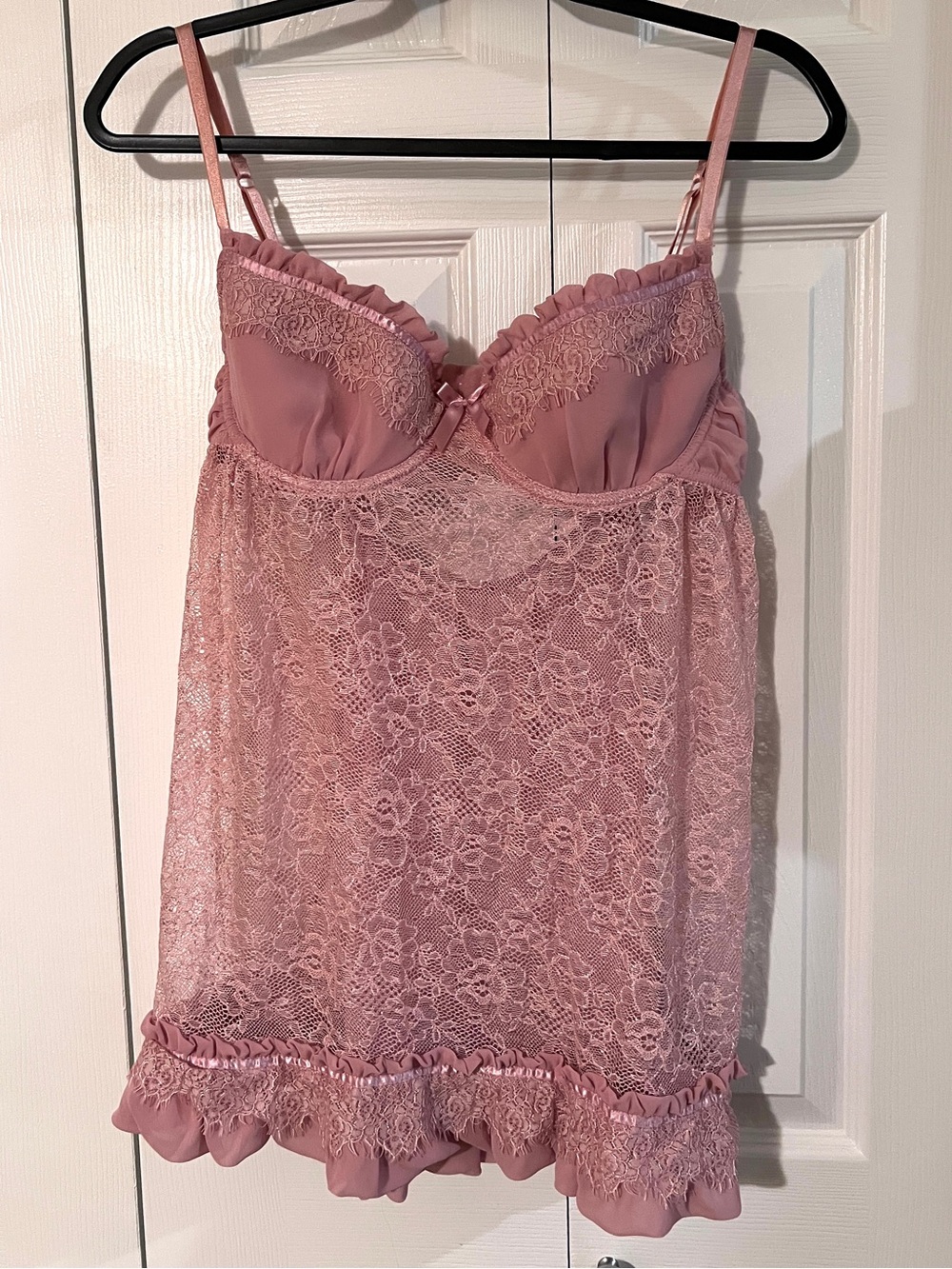 Victoria's Secret Pink Lace Babydoll Chemise
